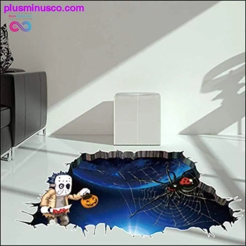 3D Broken Wall Stickers Halloween Decorations Pumpkin Wall