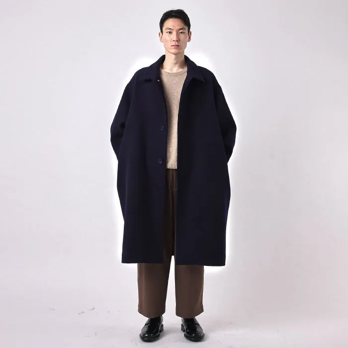 7115 By Szeki Woman Cuffed Wool Coat Navy