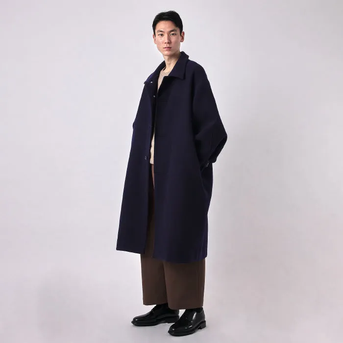 7115 By Szeki Woman Cuffed Wool Coat Navy