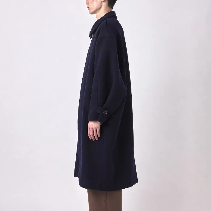 7115 By Szeki Woman Cuffed Wool Coat Navy