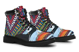 Abstract Tectonic Plates Classic Vibe Boots