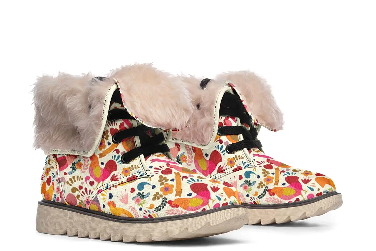 Adorable Chicken Polar Vibe Boots