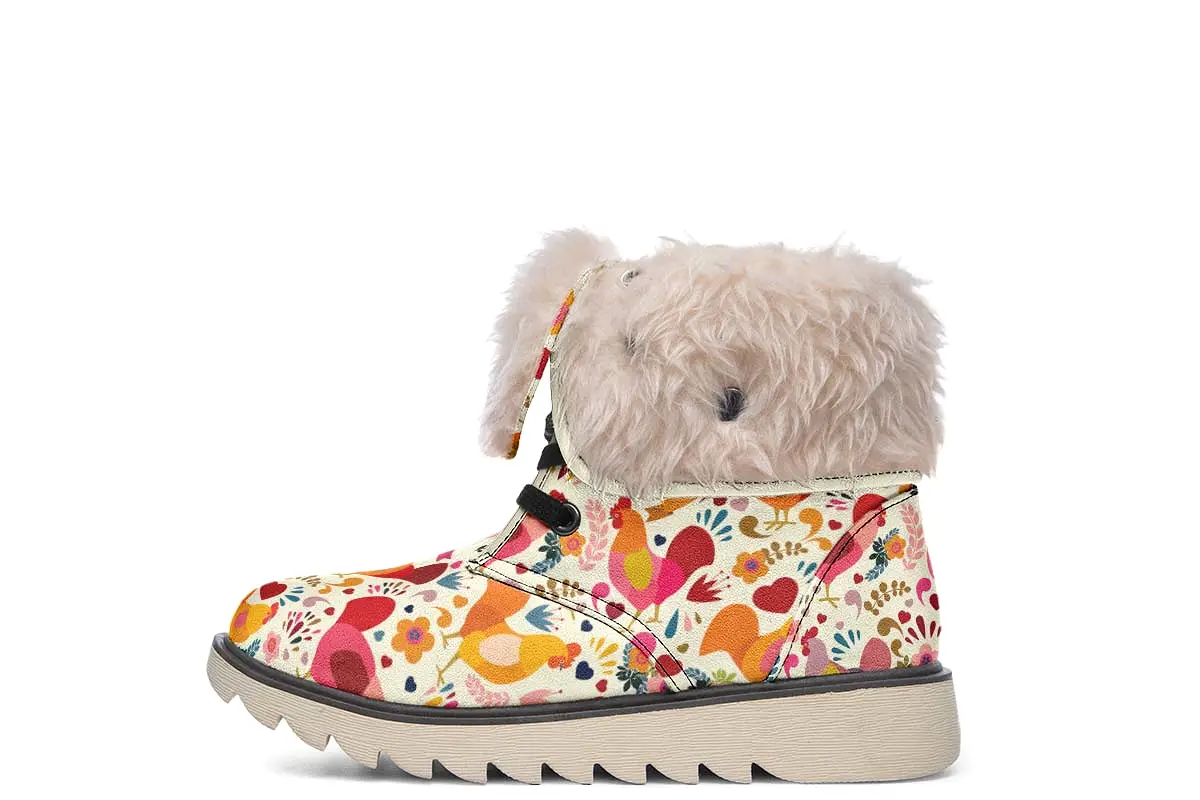 Adorable Chicken Polar Vibe Boots