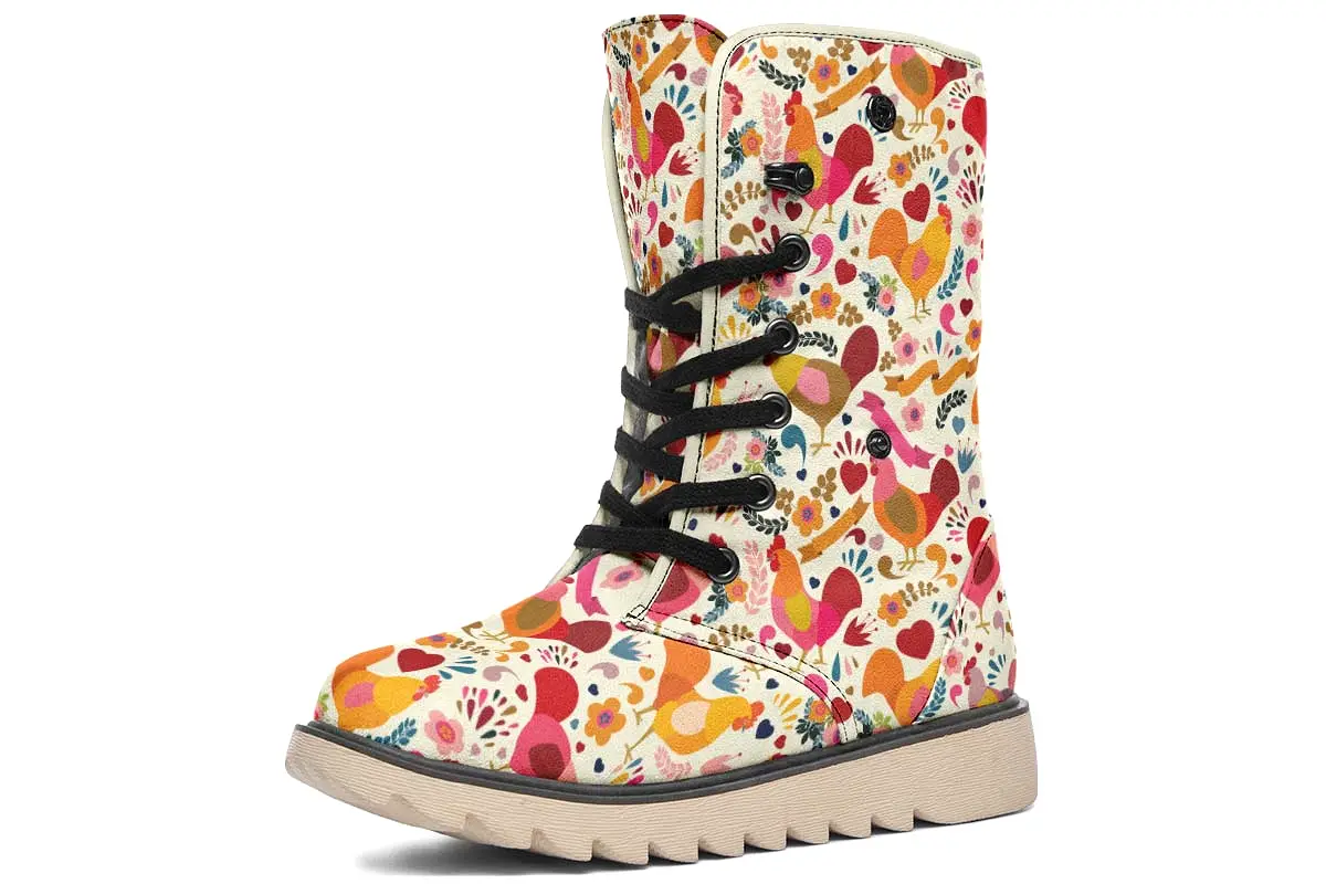 Adorable Chicken Polar Vibe Boots