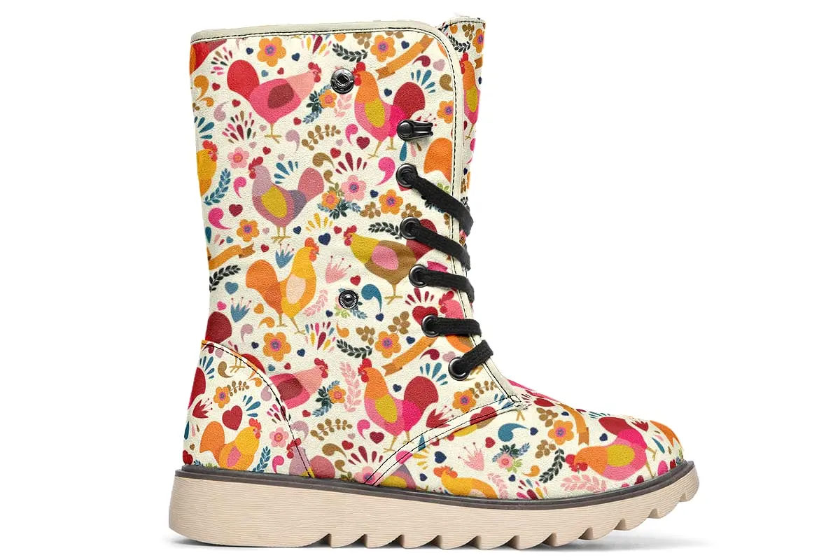 Adorable Chicken Polar Vibe Boots