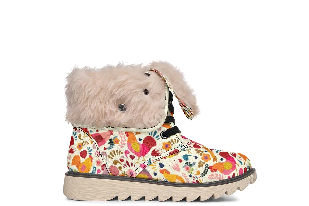 Adorable Chicken Polar Vibe Boots