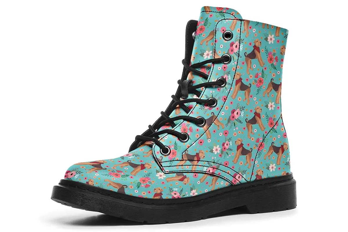 Airedale Terrier Flower Boots