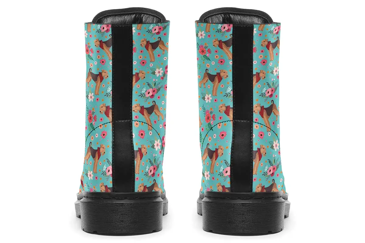 Airedale Terrier Flower Boots