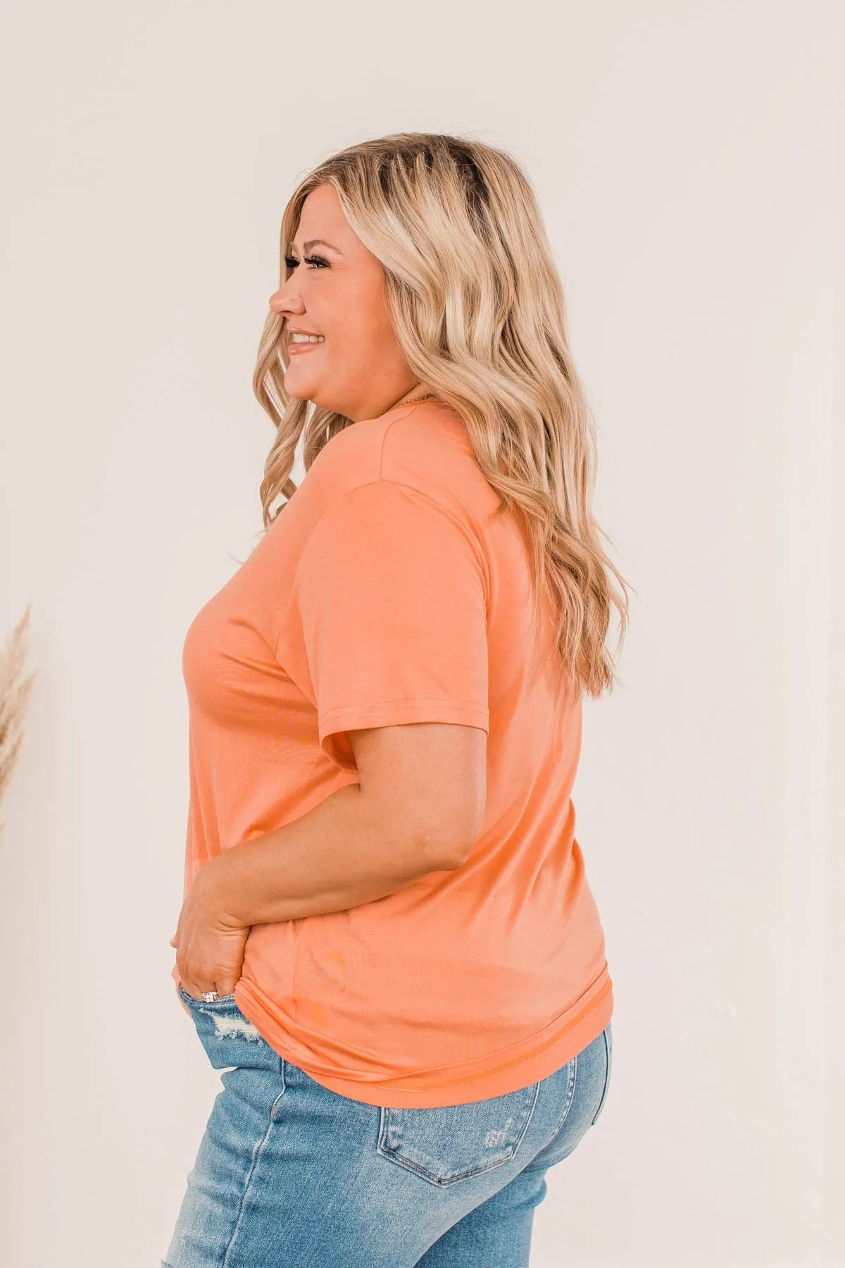 Always Essential V-Neck Top- Sherbert