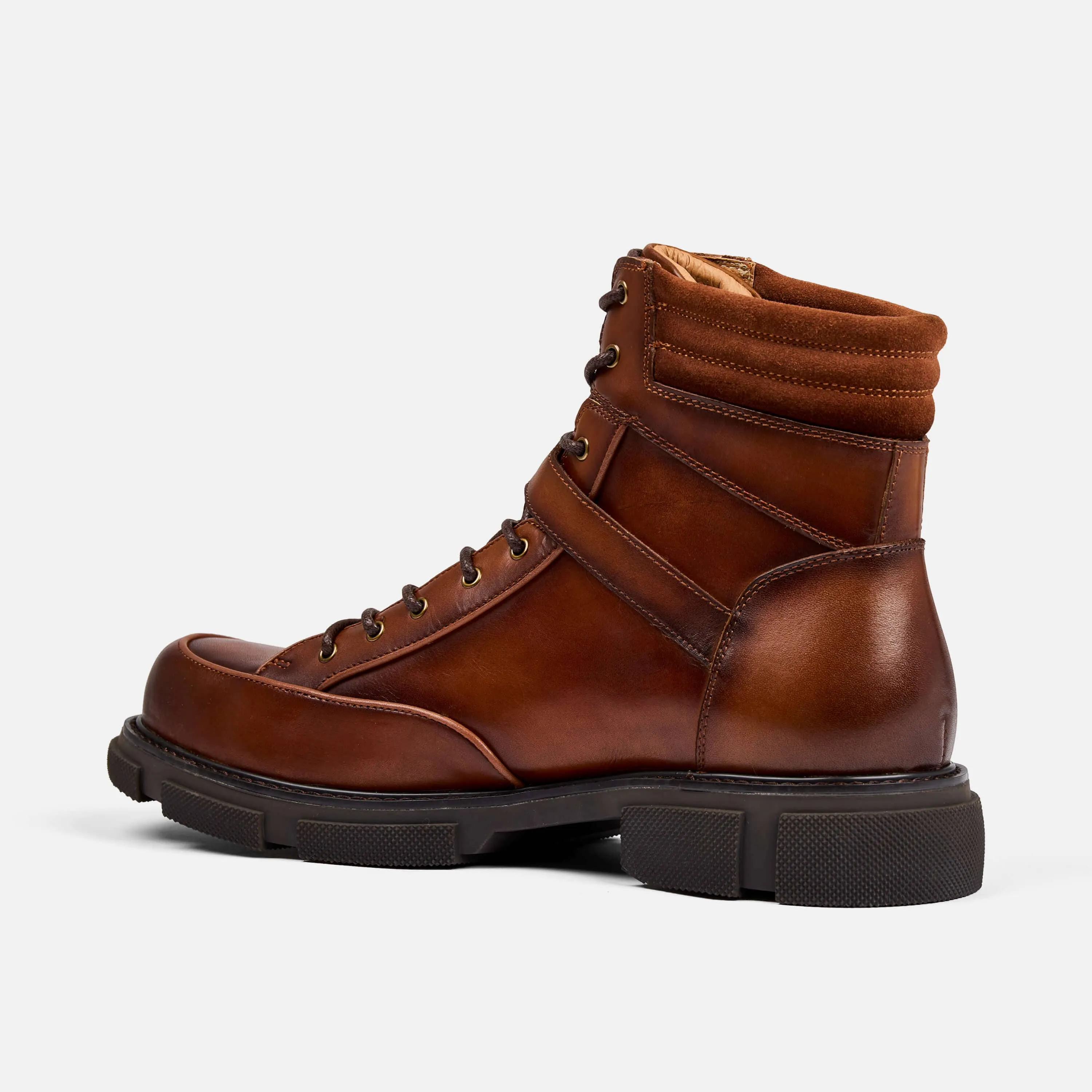 Atlas Brandy Leather Strap Boots