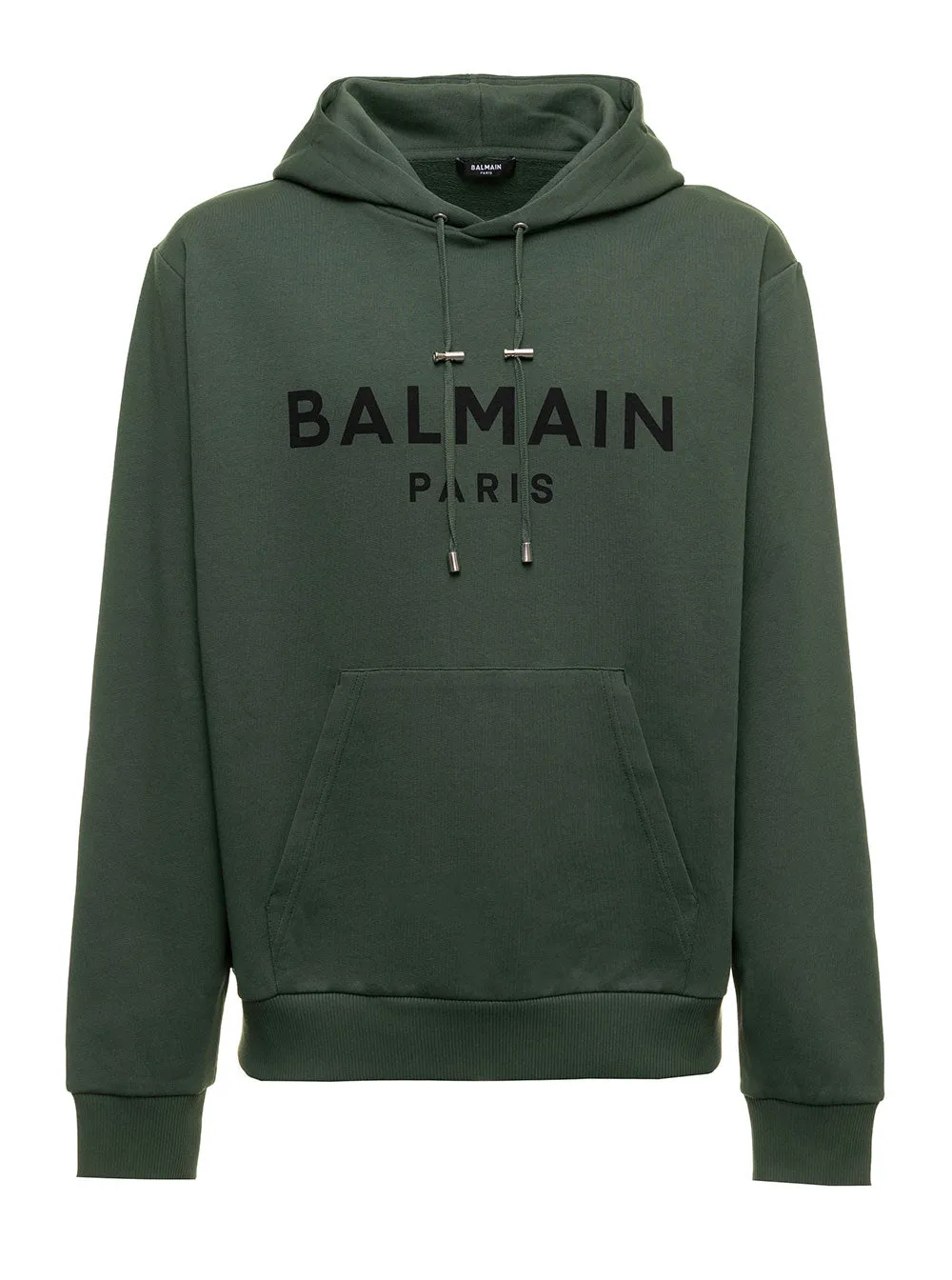 Balmain Logo Printed Drawstring Hoodie