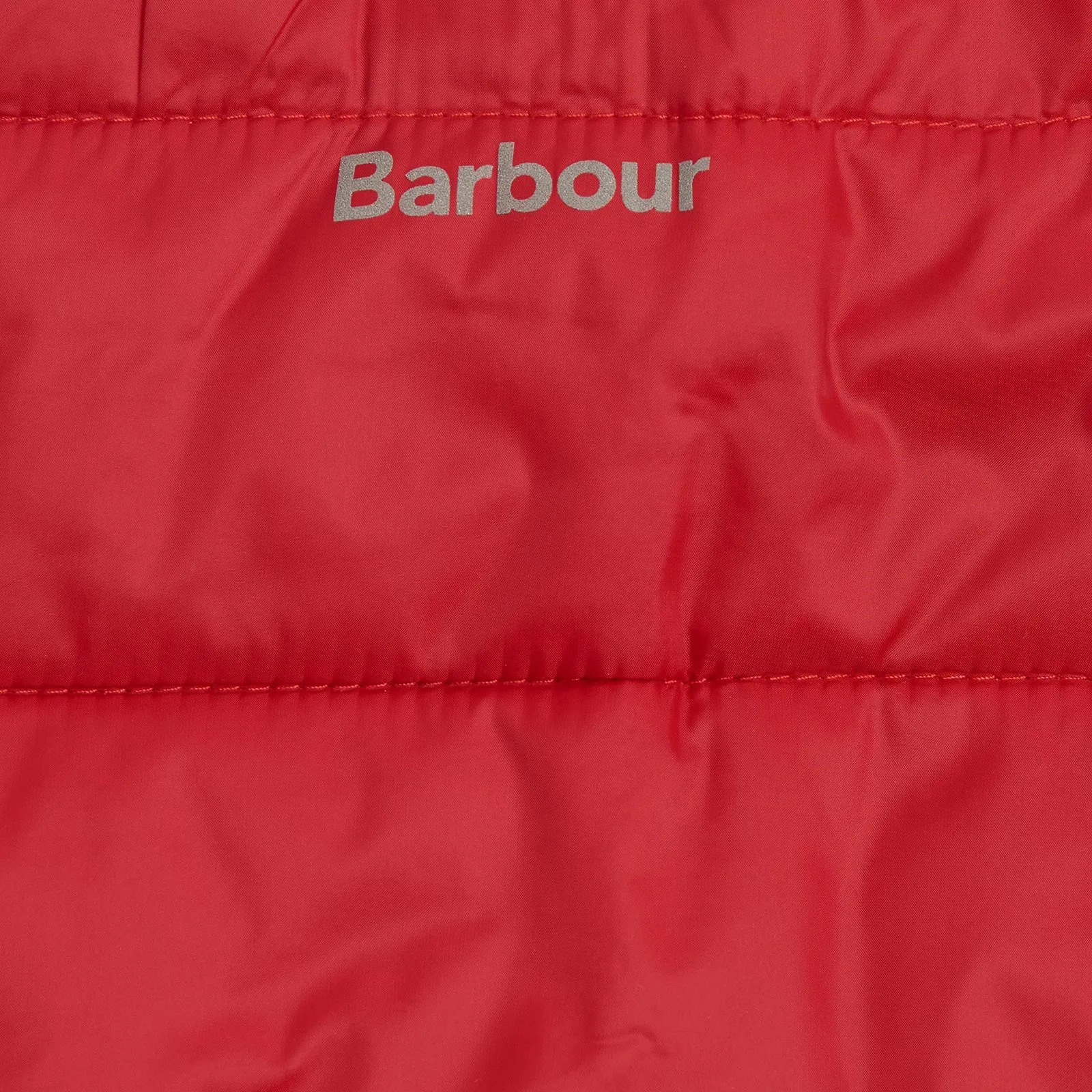 Barbour Baffle Quilt Dog Coat in Brick Red