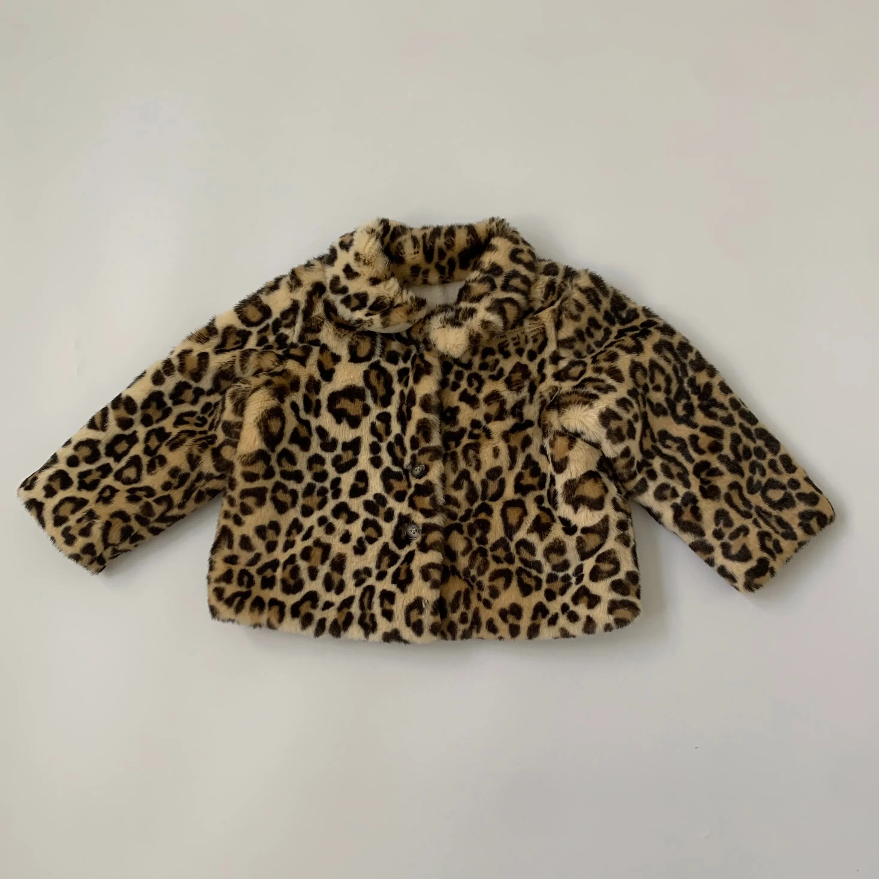 Bonpoint Leopard Print Faux Fur Coat: 2 Years