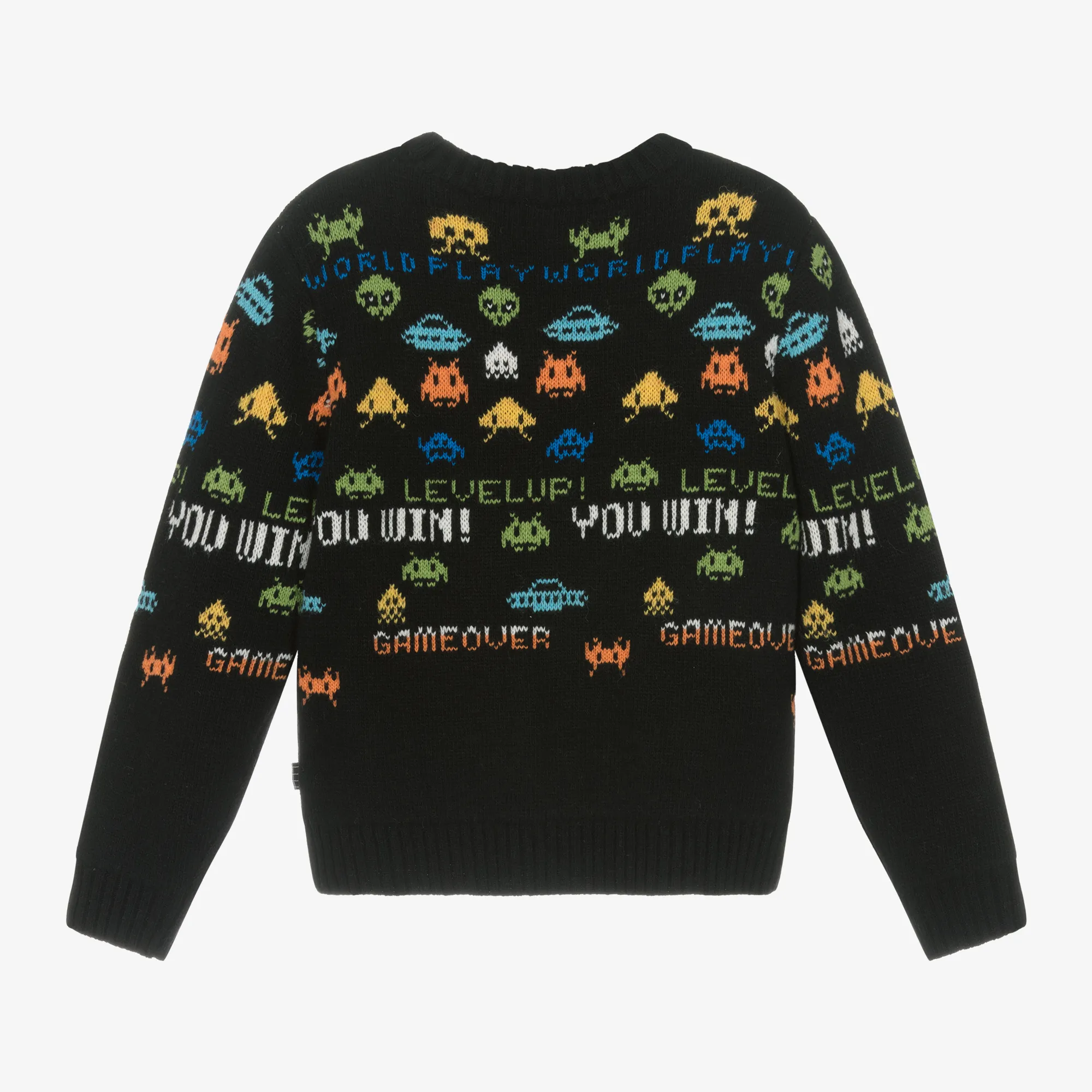 Boys Black Wool Sweater