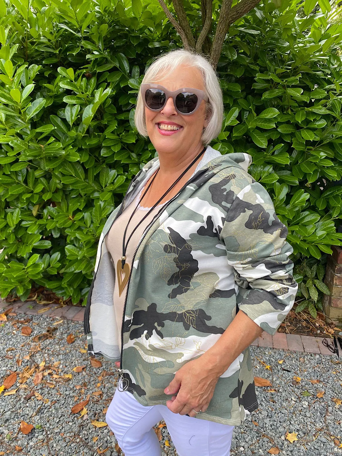 Camo Metallic Leaf Hoodie Hannah