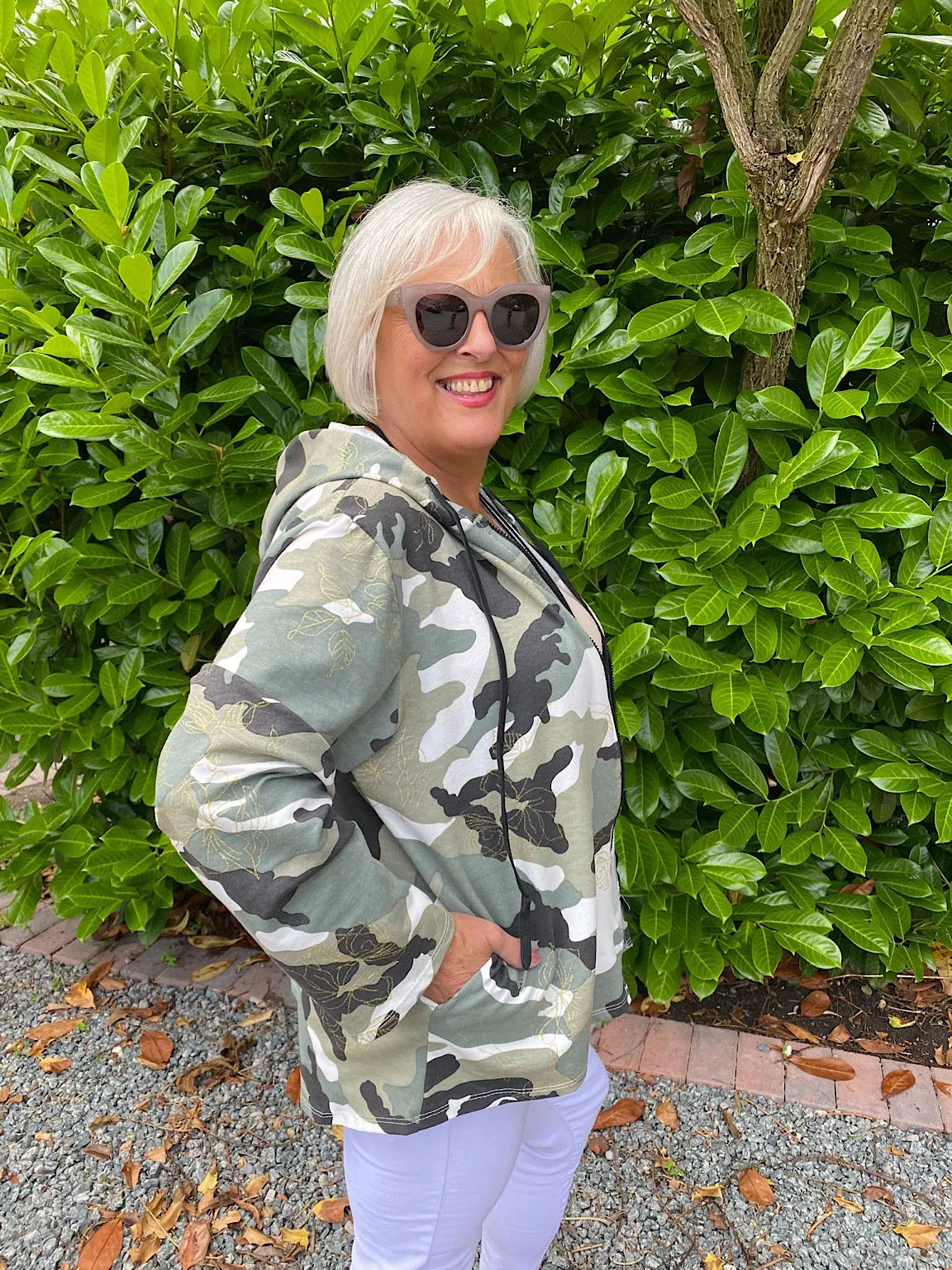 Camo Metallic Leaf Hoodie Hannah