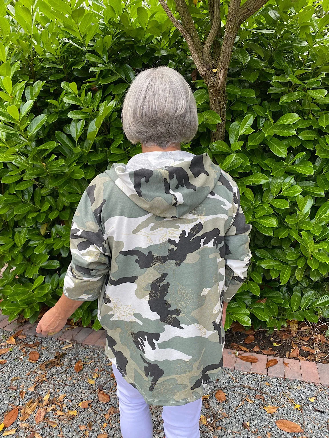 Camo Metallic Leaf Hoodie Hannah