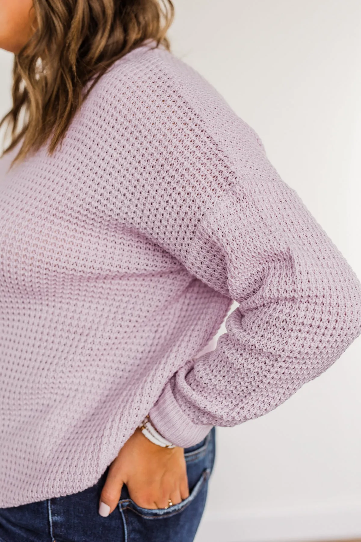 Captivating In Color Knit Sweater- Lilac