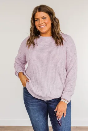 Captivating In Color Knit Sweater- Lilac