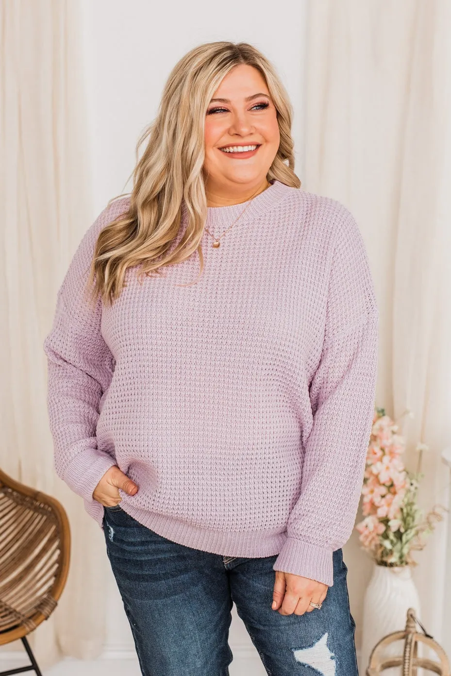 Captivating In Color Knit Sweater- Lilac