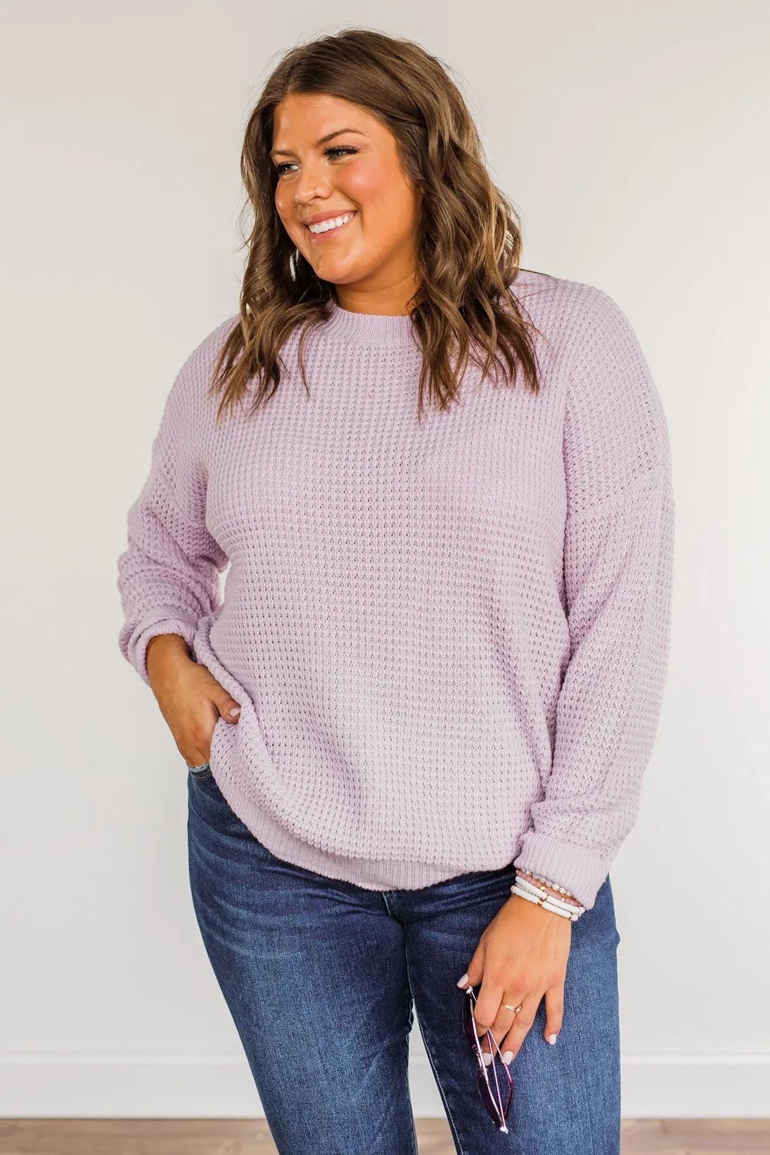 Captivating In Color Knit Sweater- Lilac