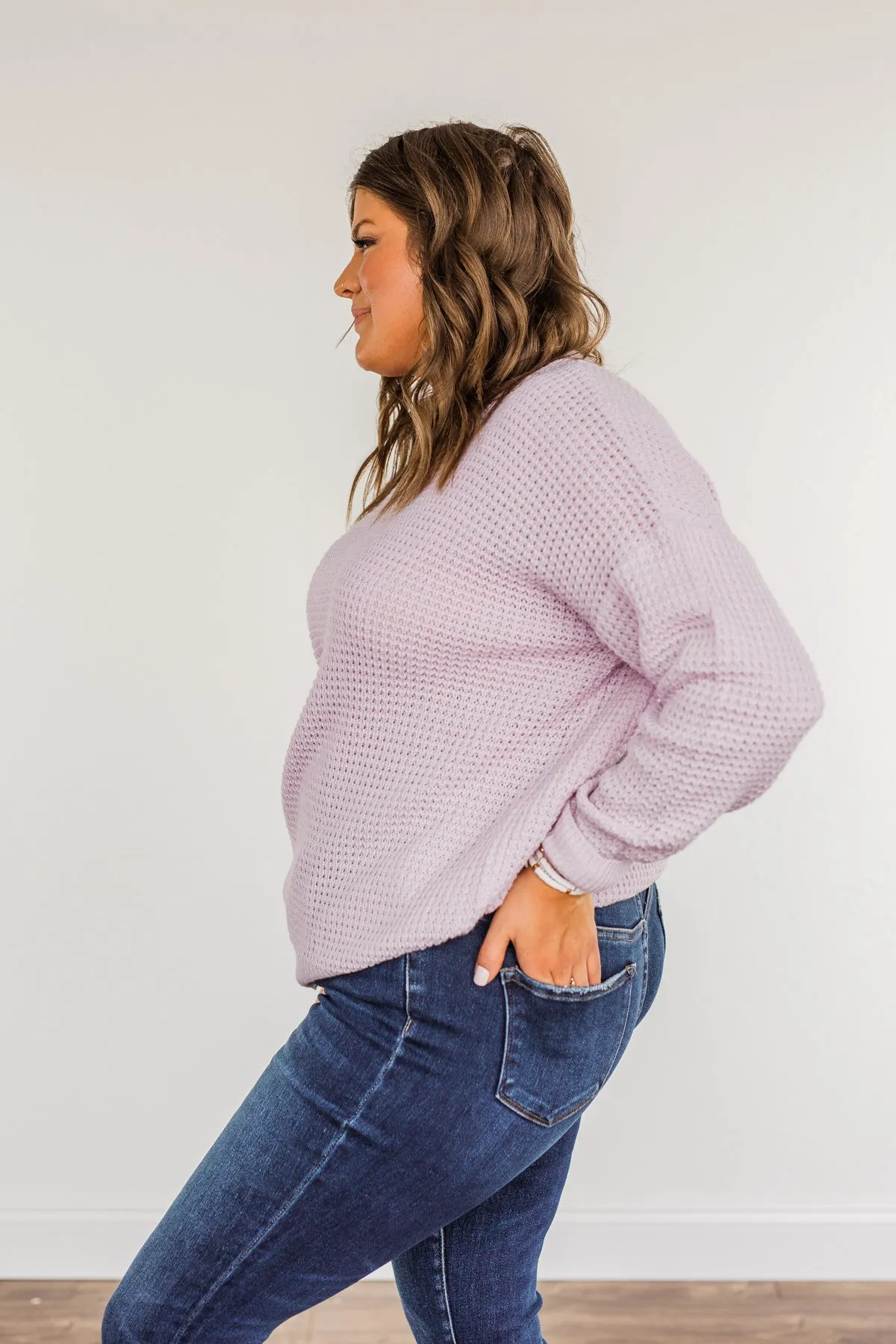 Captivating In Color Knit Sweater- Lilac