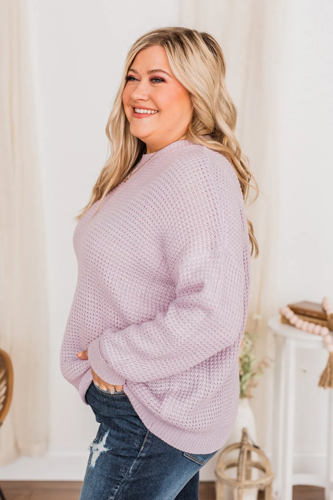 Captivating In Color Knit Sweater- Lilac