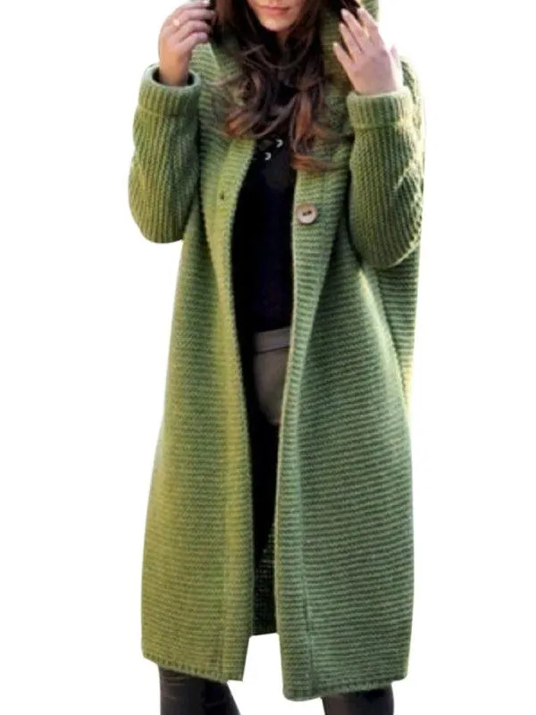 Casual Hooded Long Cardigan Sweater