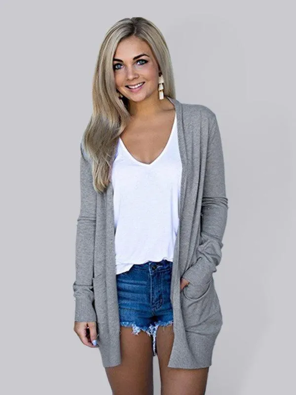 Casual Knitted Women Cardigan Sweater