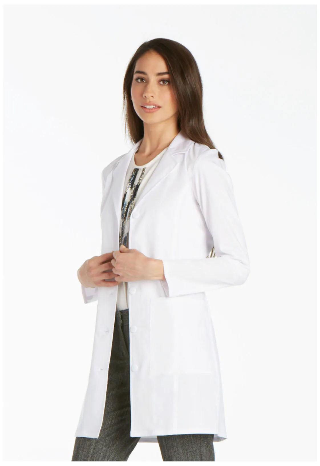 Cherokee Core Stretch 33 Lab Coat in White