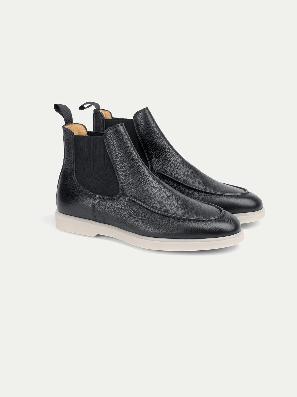 City Chelsea Boots Navy Grain