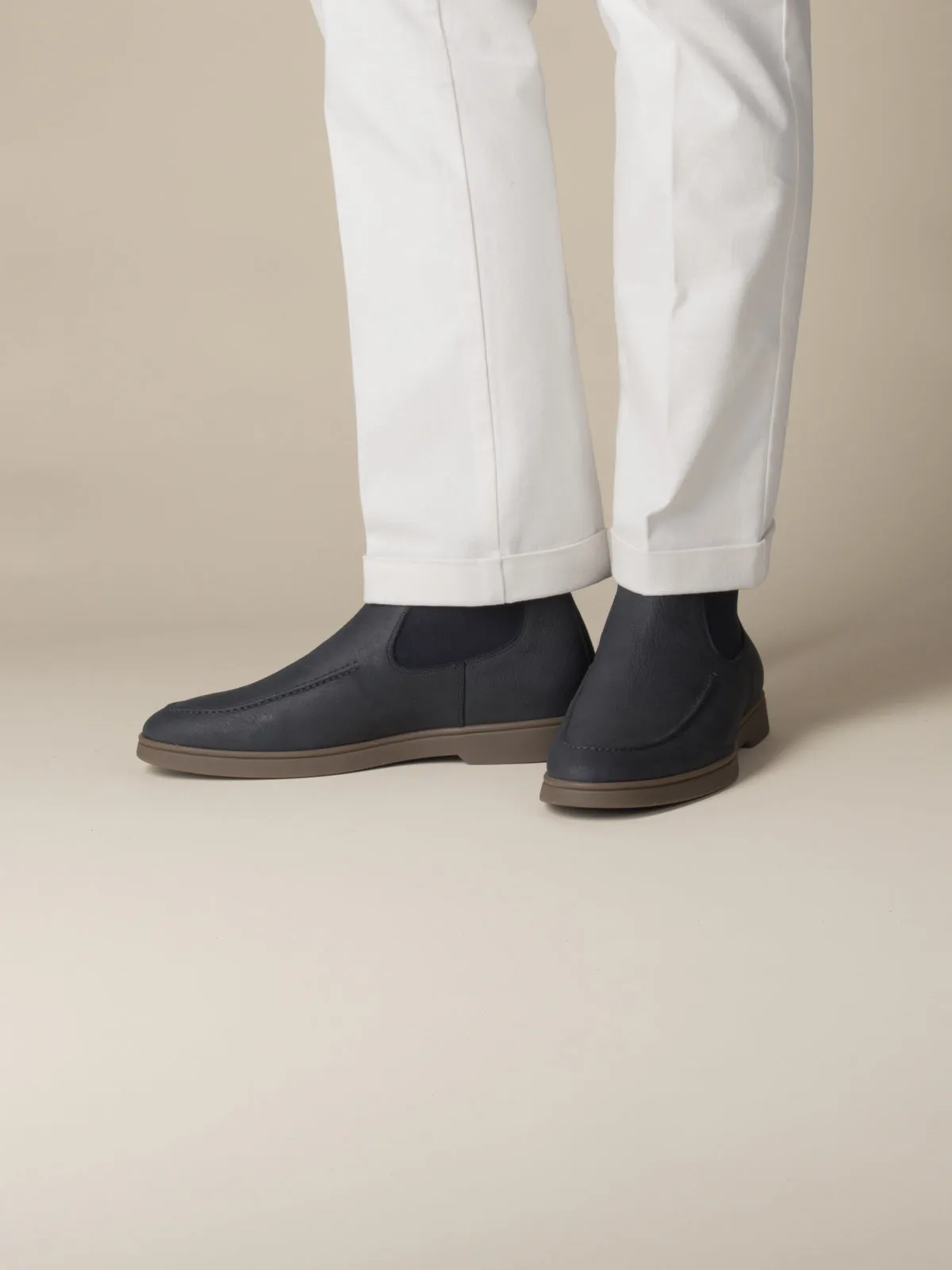 City Chelsea Boots Nubuck Navy