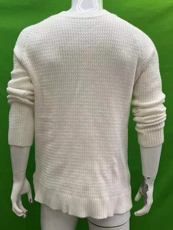 Contrast Casual Men Sweater Pullover