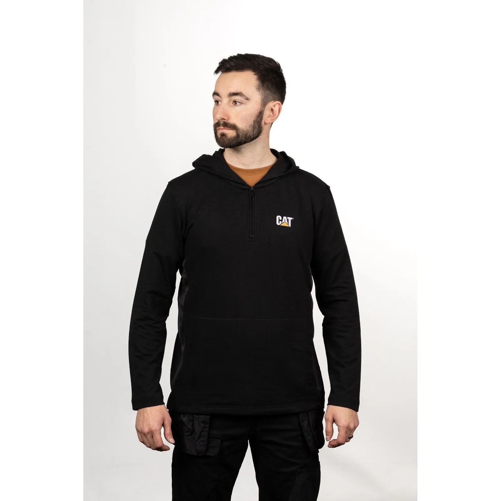 Coolmax Quarter Zip Hoodie  Black