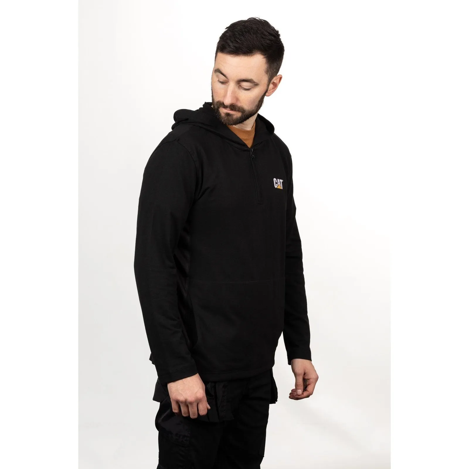 Coolmax Quarter Zip Hoodie  Black