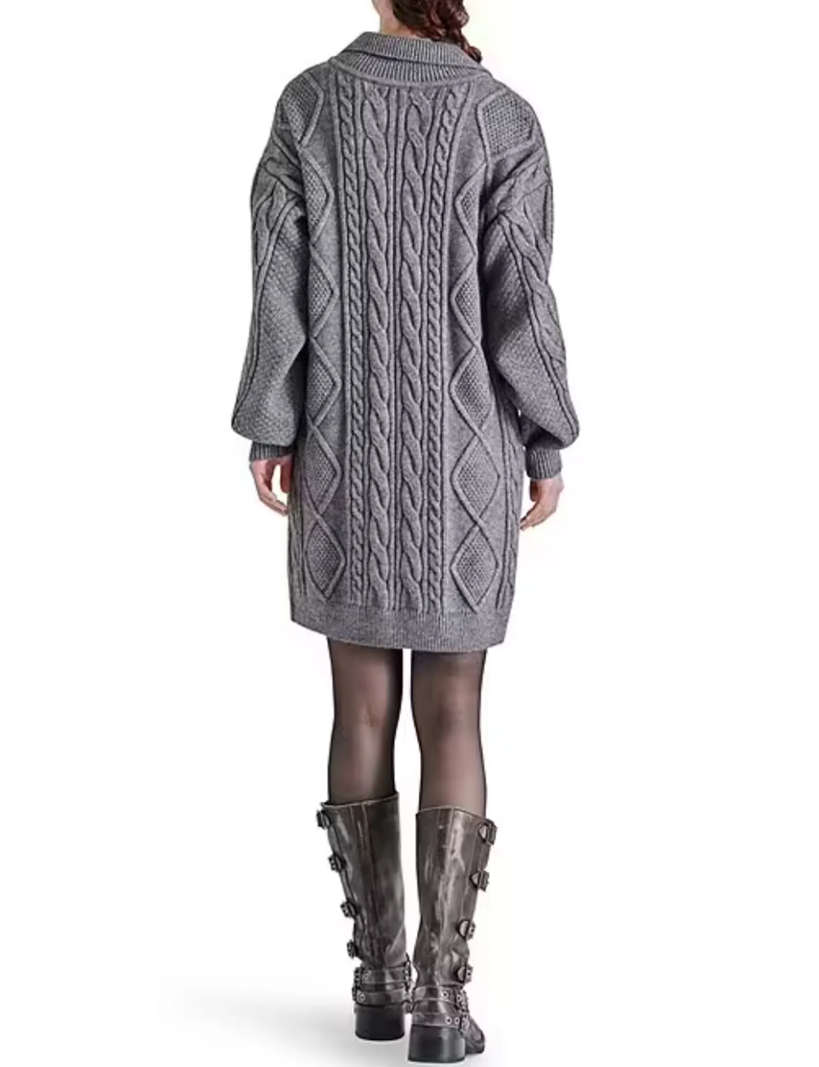 Debbie Sweater Dress, Heather Grey