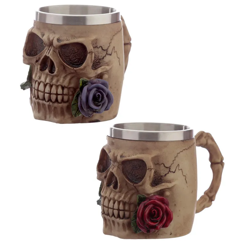 Decorative Skulls and Roses Tankard SK301