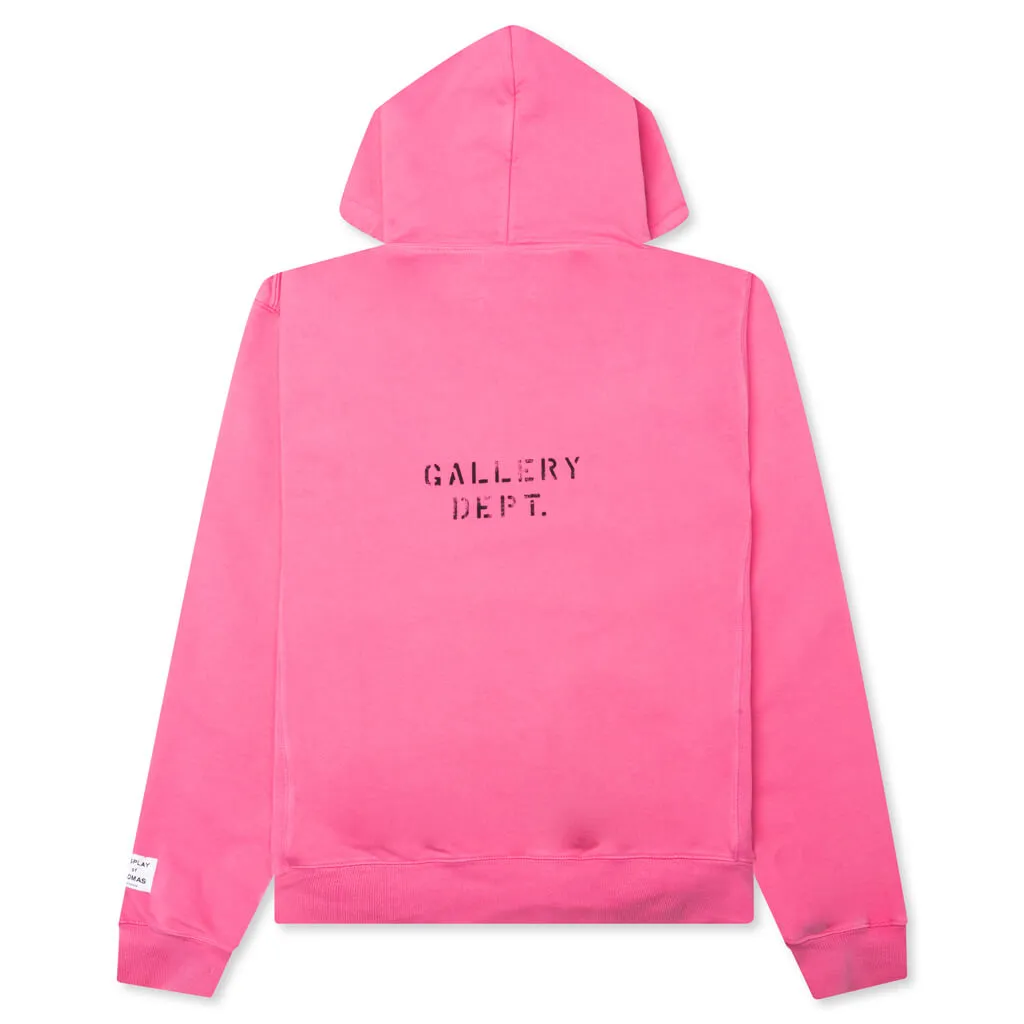 Dept Logo Hoodie - Fluorescent Pink