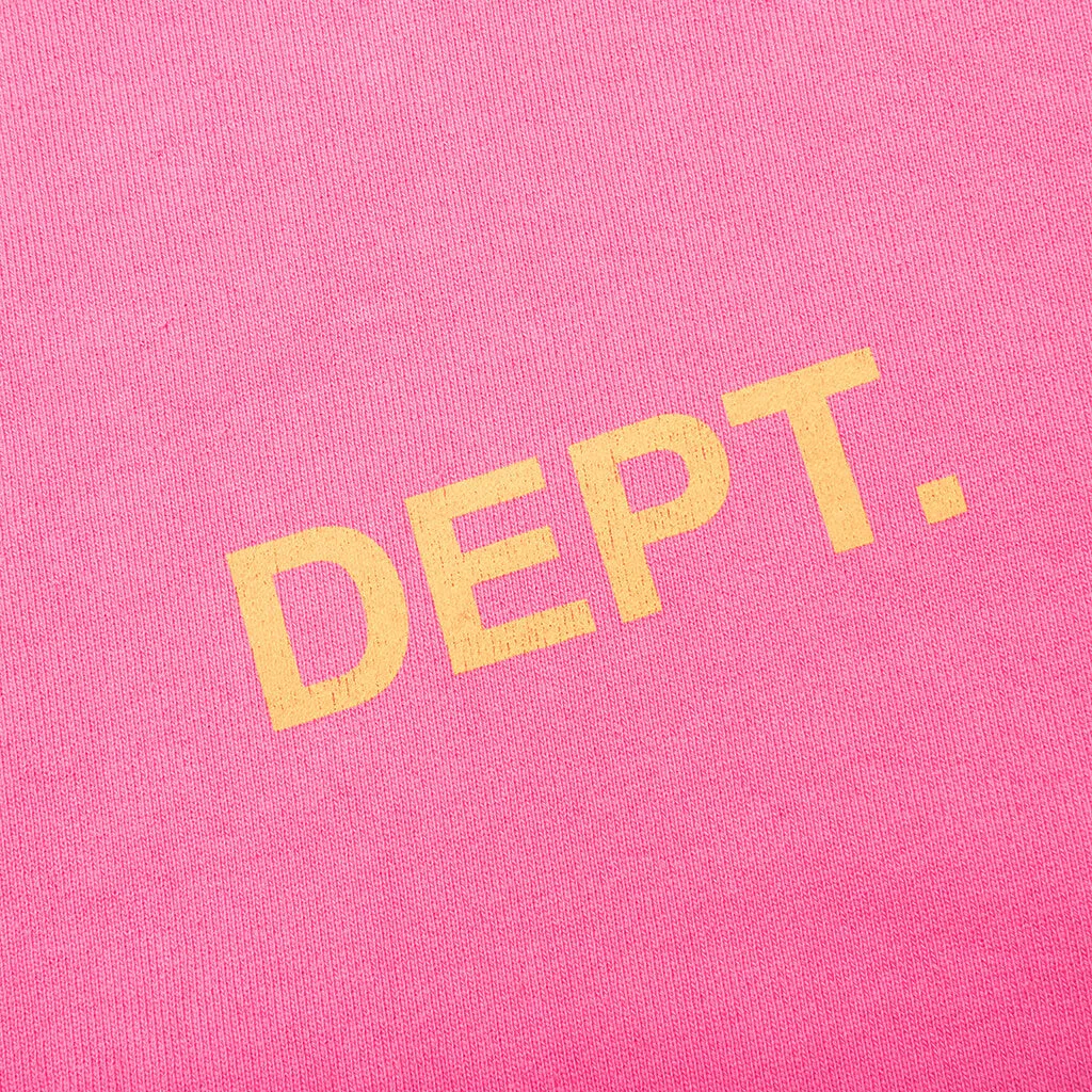 Dept Logo Hoodie - Fluorescent Pink