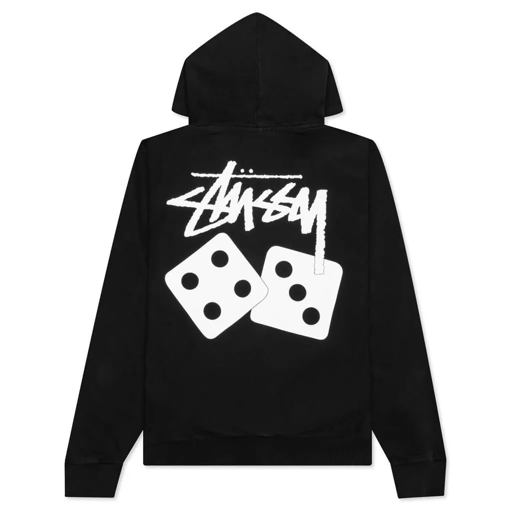 Dice Pigment Dyed Hoodie - Black