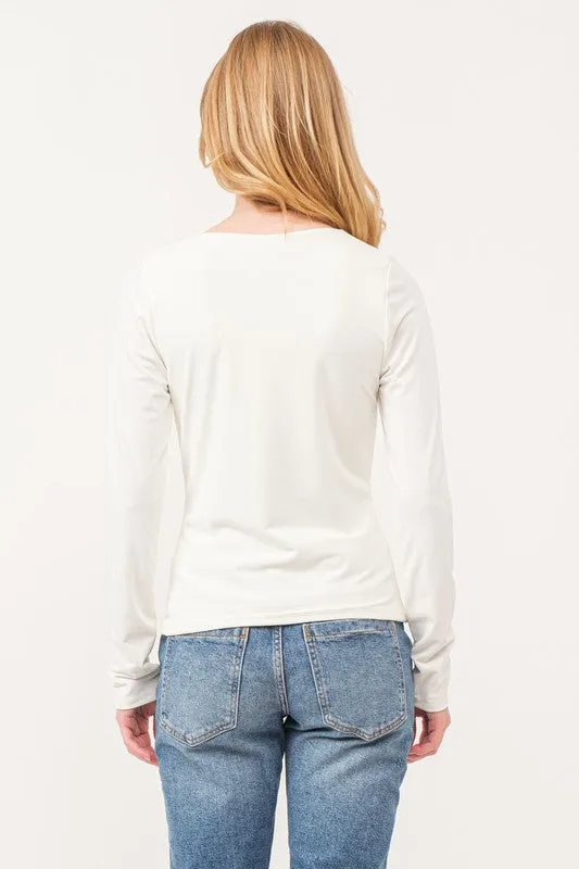 Double Layered V-Neck Top