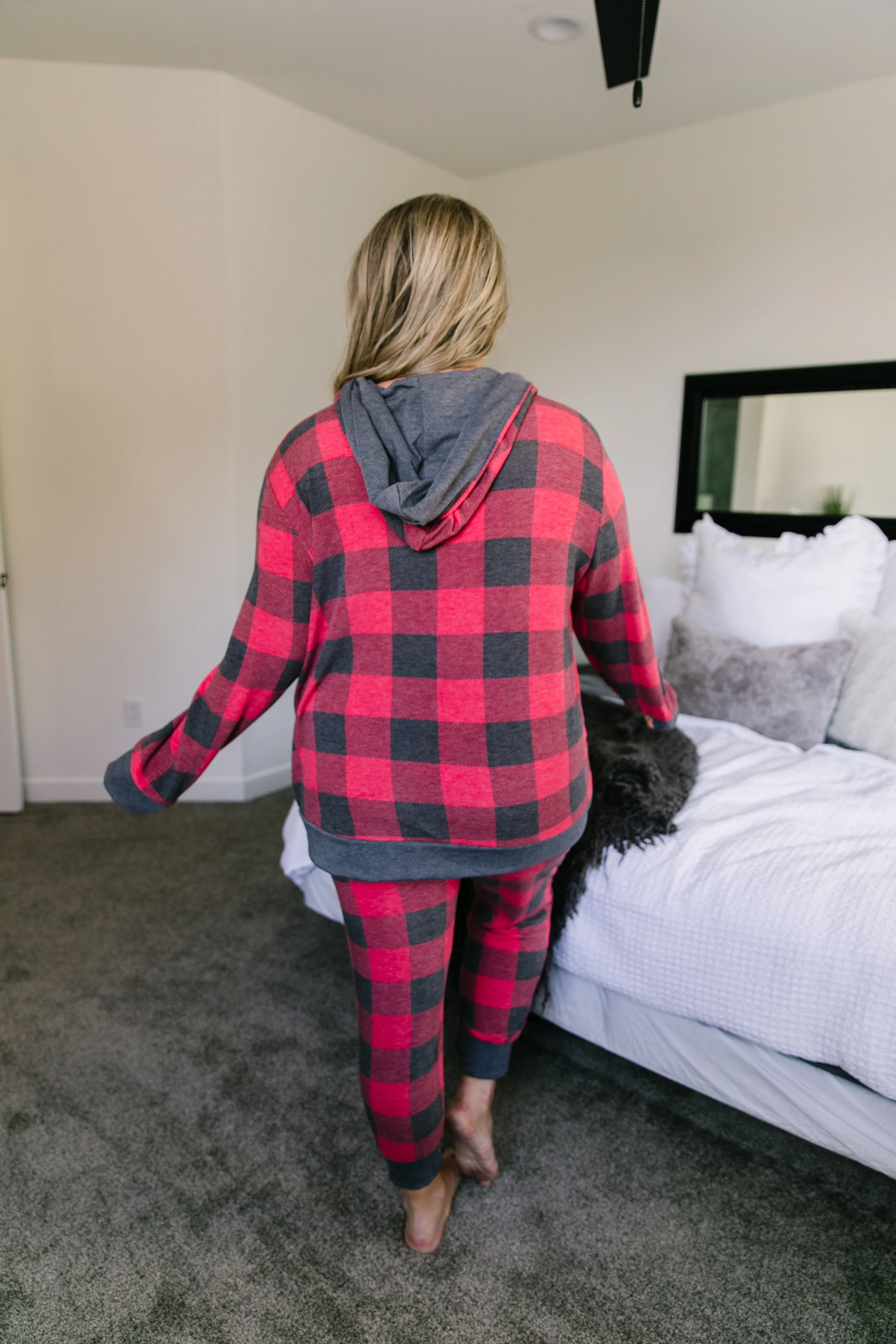 Faded Plaid Hoodie - On Hand