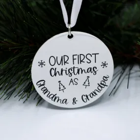 First Christmas as Grandma and Grandpa Ornament