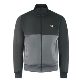 Fred Perry Colour Block Design Black Track Jacket