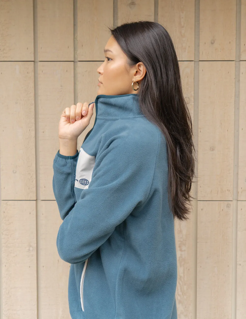 Full-Zip Blue Fleece Jacket