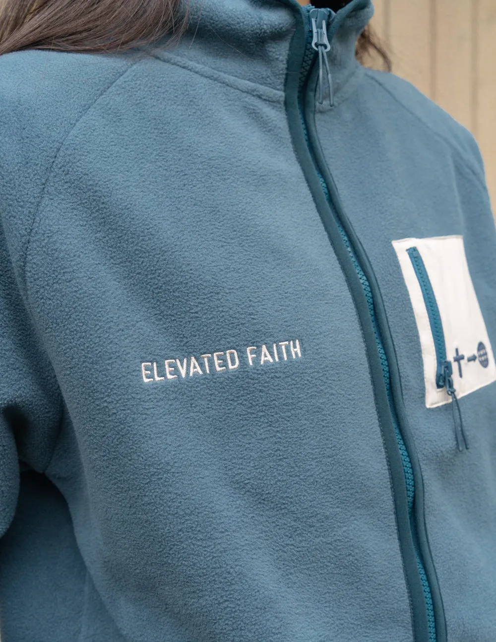 Full-Zip Blue Fleece Jacket