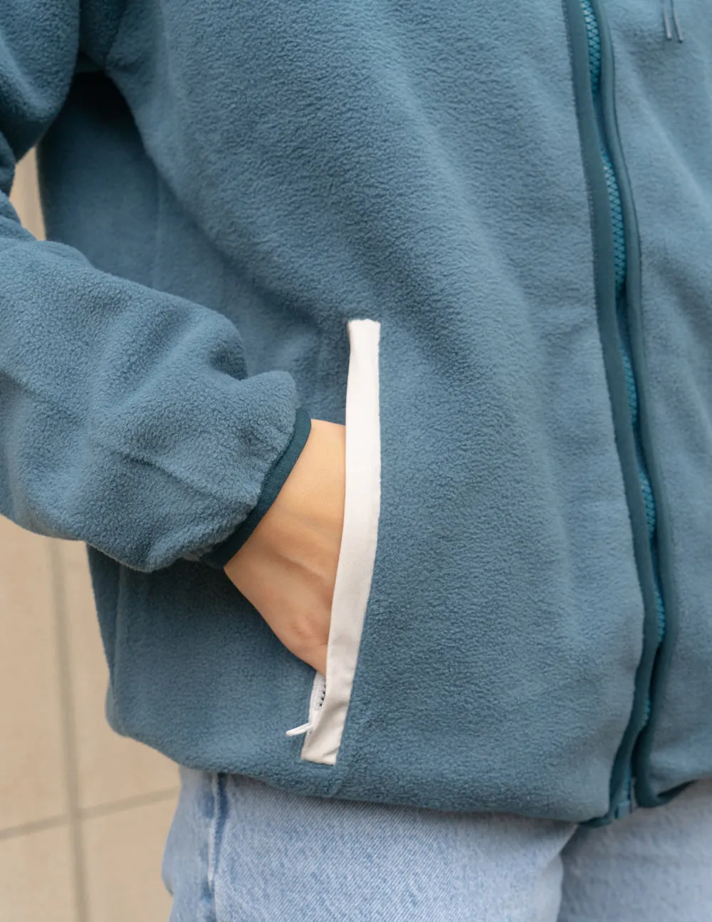 Full-Zip Blue Fleece Jacket