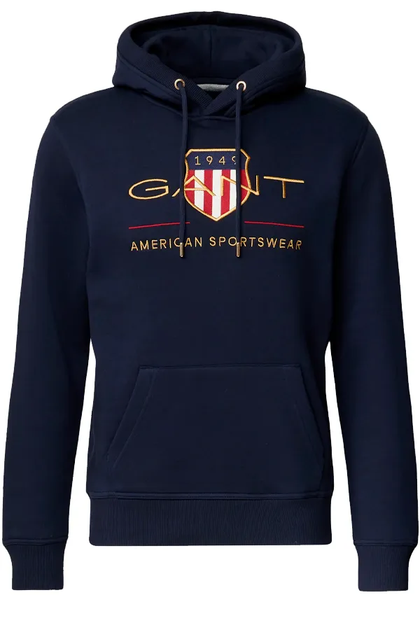 GANT Gold Shield Hoodie Navy