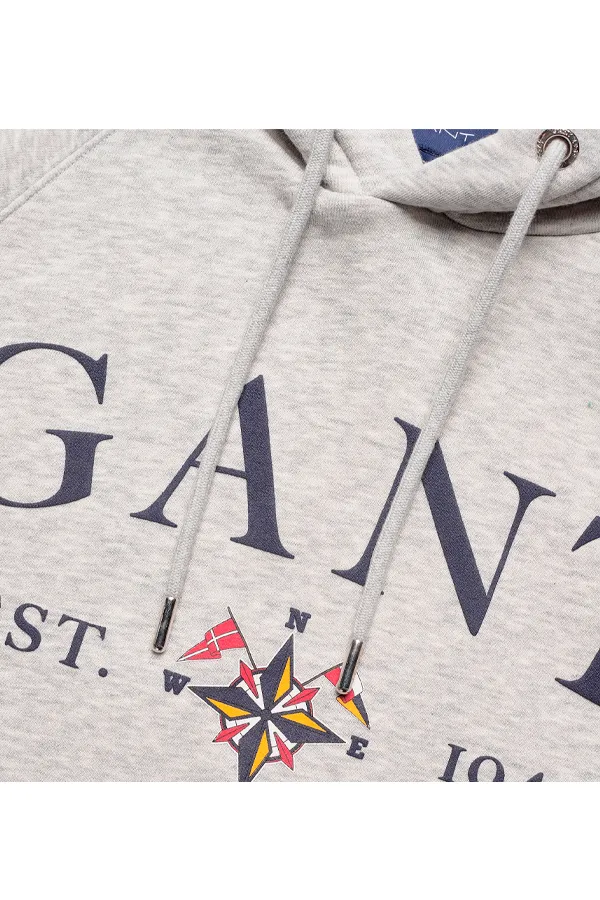 GANT Sailing Club Hoodie Grey