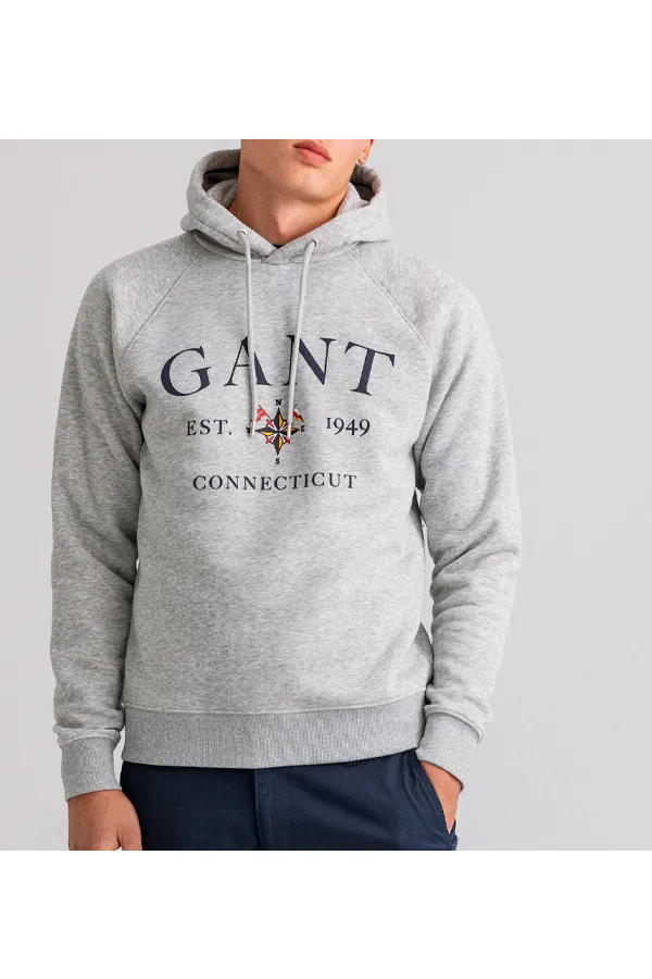 GANT Sailing Club Hoodie Grey